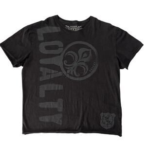 Express Black Loyalty Graphic Tshirt Mens Size XXL Grunge Edgy Emo Lion Logo